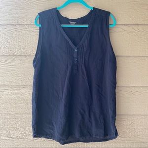Eddie Bauer Sleeveless Navy Blouse